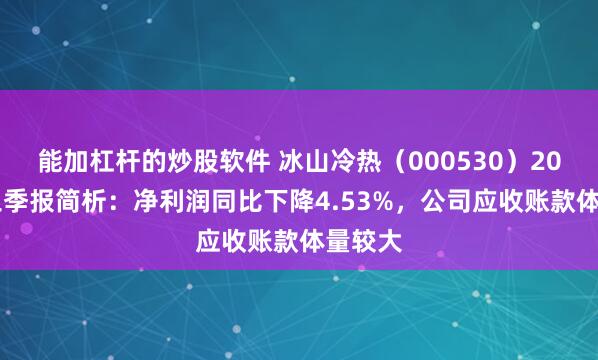 能加杠杆的炒股软件 冰山冷热（000530）2025年三季报简析：净利润同比下降4.53%，公司应收账款体量较大